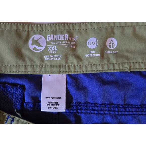 Gander Mountain Men's‎ XXL Blue UV Protection Board Shorts - Picture 3 of 7